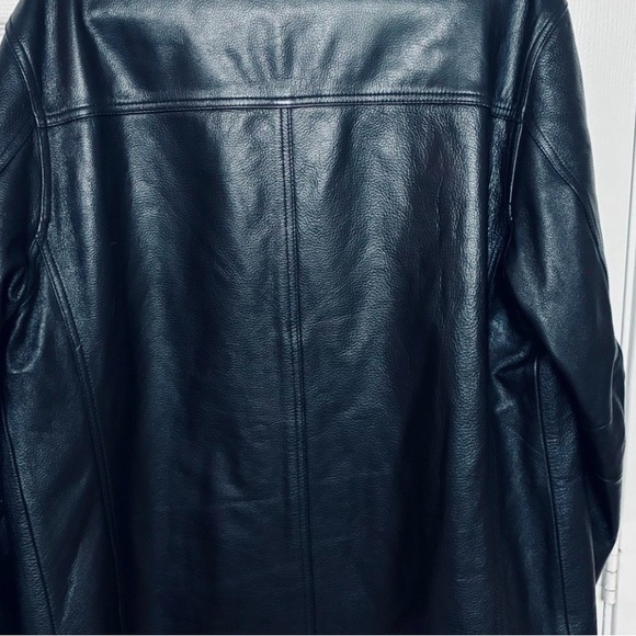 Charles Klein Vintage Genuine Black Leather Car Coat - Like New - Picture 4 of 6